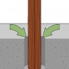 Plassering av en tregjerdestolpe
