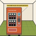 Hacker en cola-maskin