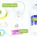 Pynt vinglass med glitter