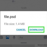 Åpne en psd-fil på en android