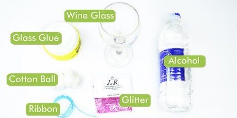 Pynt vinglass med glitter